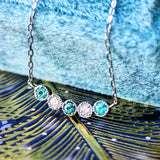 天然パライバトルマリン 天然ダイヤモンド ネックレス