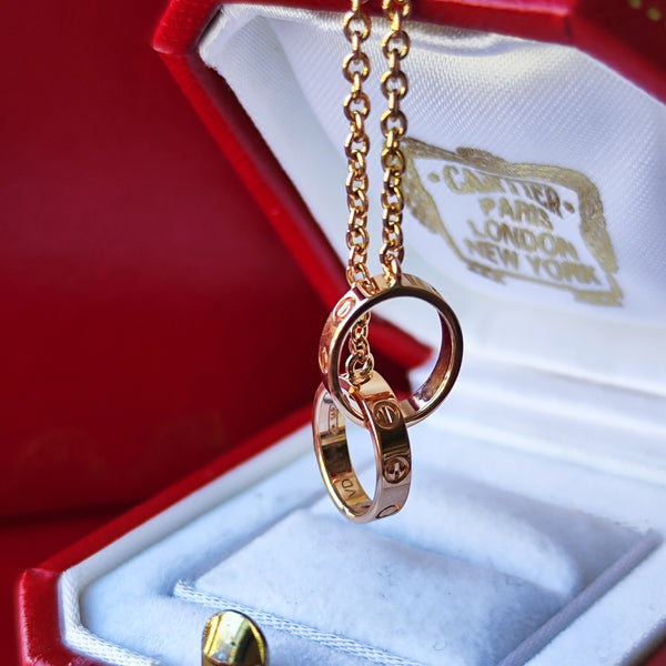 Cartier カルティエ ベビーラブ ネックレス 18金PG