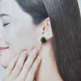 天然翡翠 天然ダイヤモンド ピアス