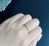 【ローズカット】天然ダイヤモンド ハーフエタニティリング