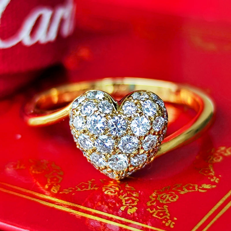 Cartier カルティエ ハートシェイプウィズ ダイヤモンド 18金リング