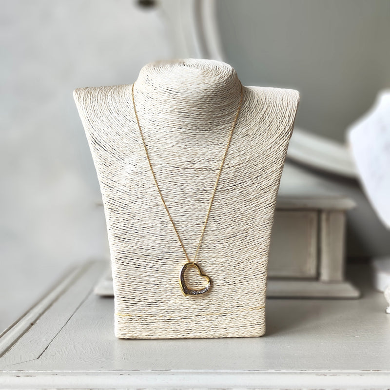 TIFFANY &Co ティファニー オープンハート ダイヤモンド ネックレス