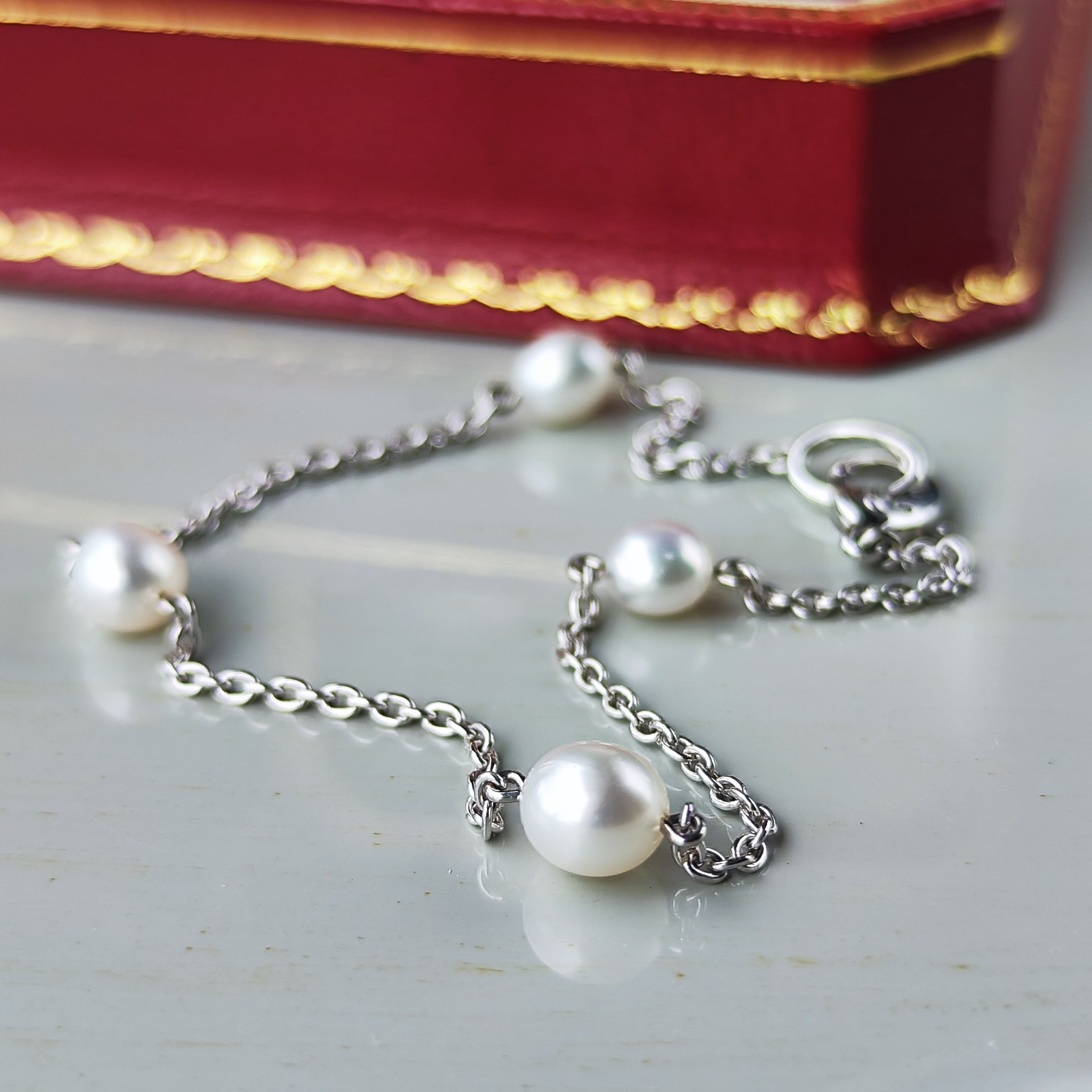 MIKIMOTO ミキモト 白蝶真珠 ブレスレット 18金WG – Mico宝飾店