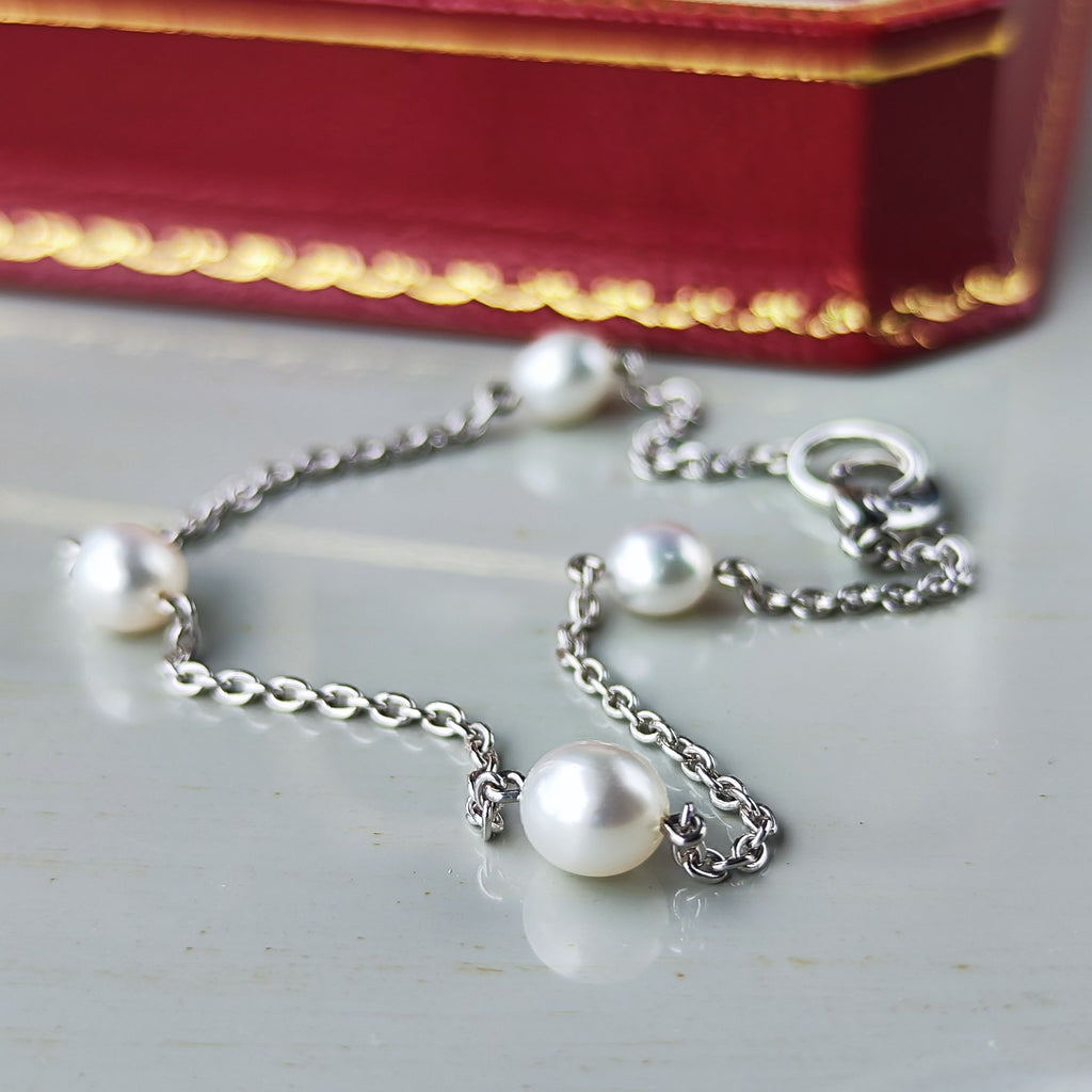 MIKIMOTO ミキモト  白蝶真珠 ブレスレット 18金WG