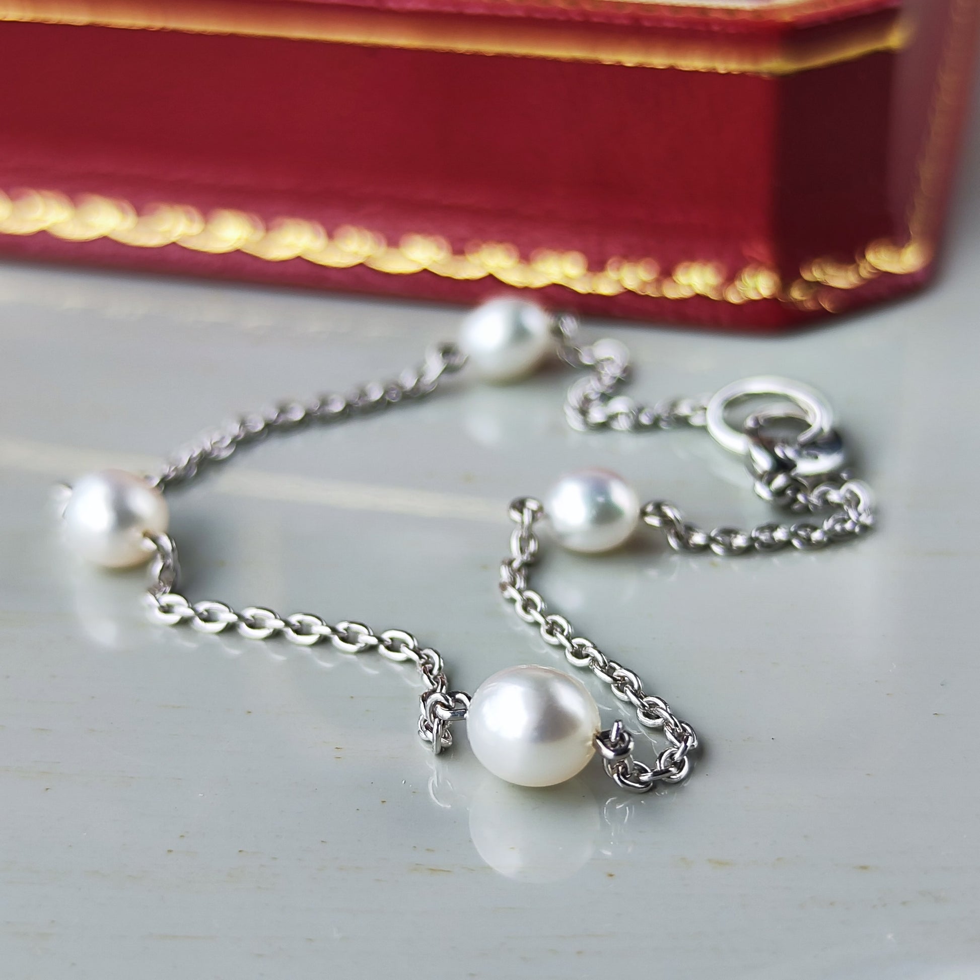 MIKIMOTO ミキモト  白蝶真珠 ブレスレット 18金WG