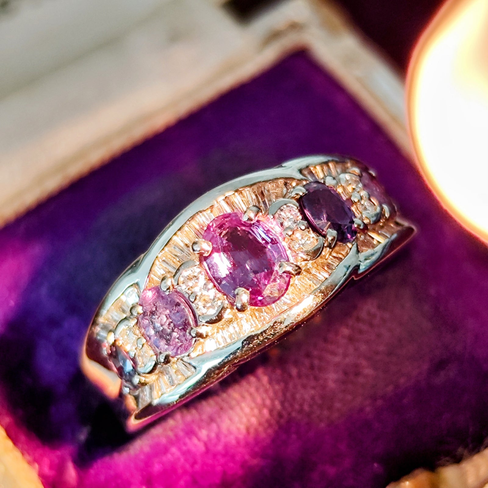 天然アレキサンドライト 0.97ct 天然ダイヤモンド リング – Mico