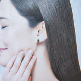 天然パパラチアサファイア 天然ダイヤモンド ピアス