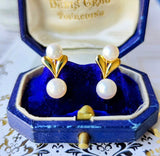 MIKIMOTO ミキモト あこや真珠 ハートモチーフ イヤリング