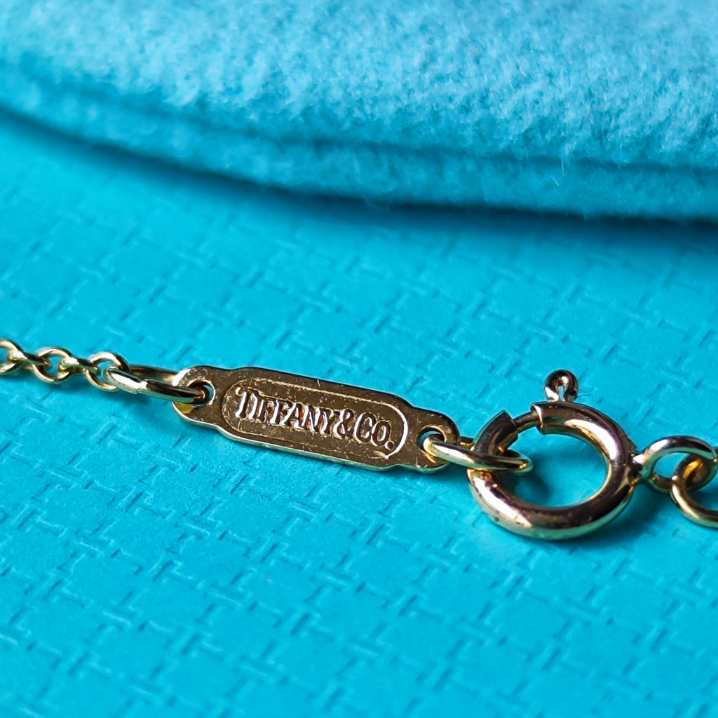 TIFFANY &Co ティファニー リーフハート ダイヤモンド ネックレス 18金YG