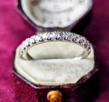 【ローズカット】天然ダイヤモンド ハーフエタニティリング プラチナ