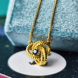 TIFFANY &Co ティファニー ツイストノットネックレス サファイア