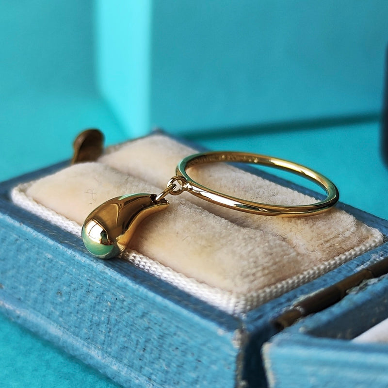 TIFFANY &Co ティファニー ティアドロップリング 18金YG 8号