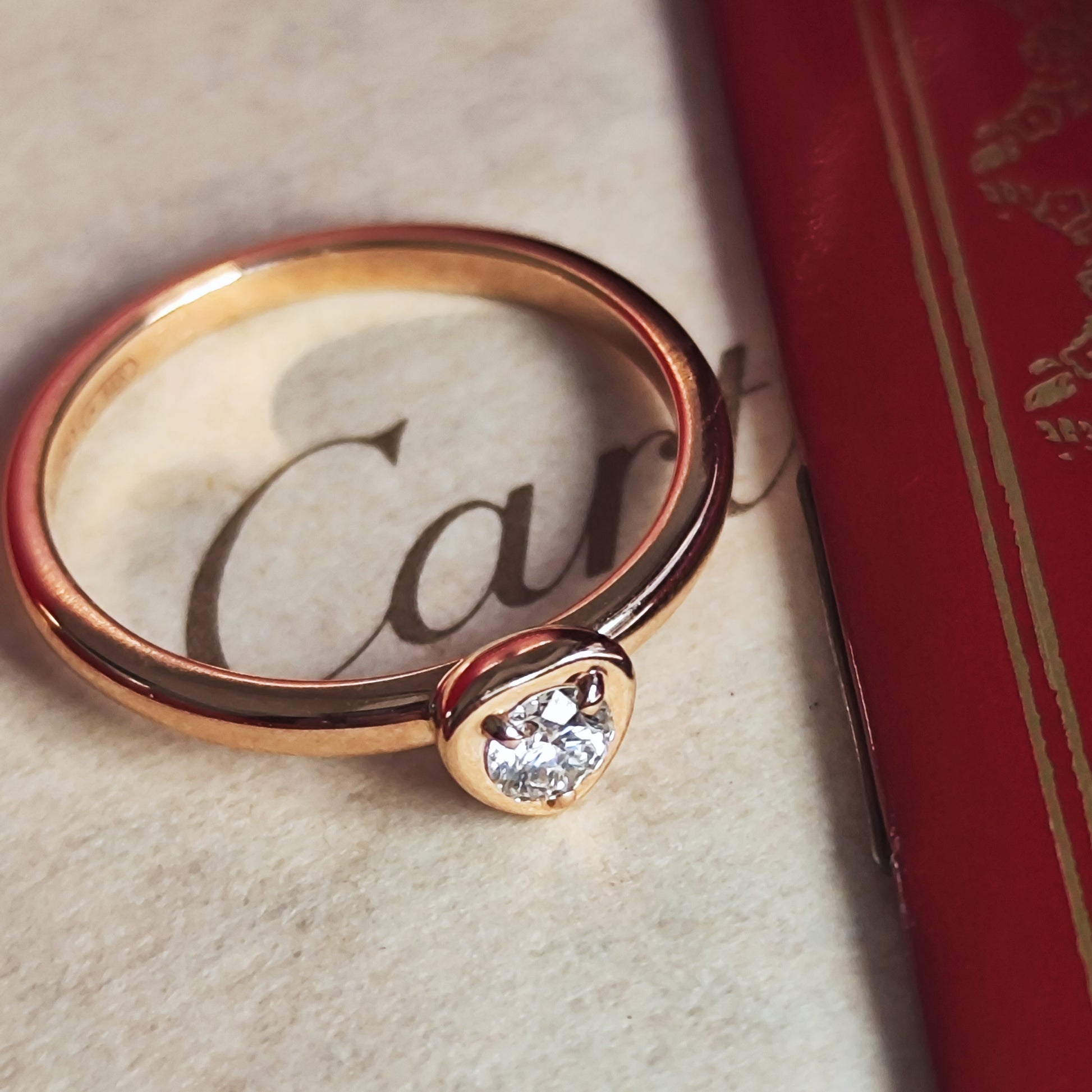 Cartier カルティエ ディアマンレジェ
ドゥハート ダイヤモンドリング 18金 52