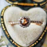 【ローズカット】天然ブラウンダイヤモンド リング