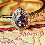 【アレキタイプ】天然カラーチェンジガーネット 天然ダイヤモンド リング