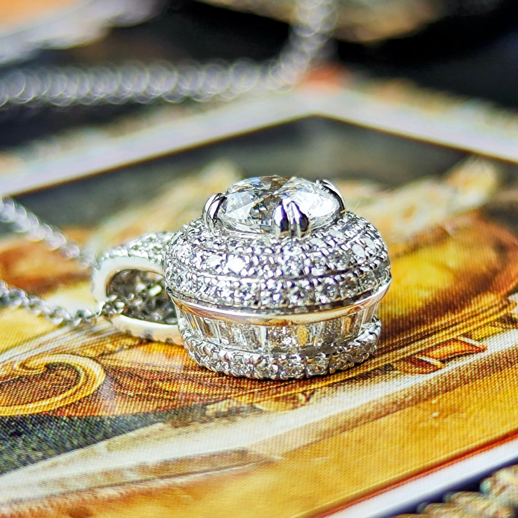 【インターナリーフローレス】天然ダイヤモンド 0.52ct Dカラー 3EX ネックレス