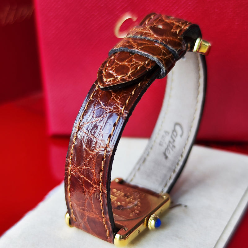 Cartier カルティエ マストタンク クォーツ 純正ベルト 純正尾錠