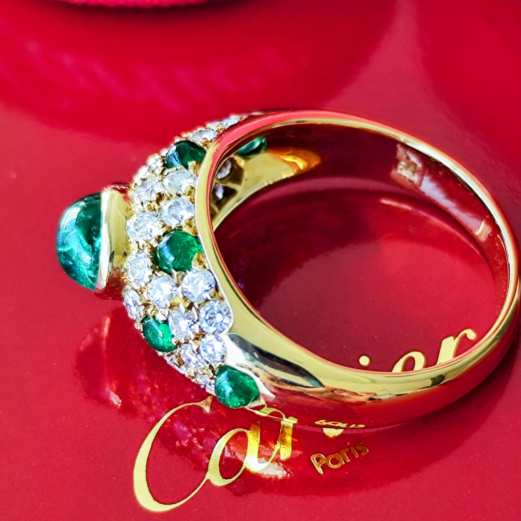 Cartier カルティエ コリント エメラルド ダイヤモンドリング