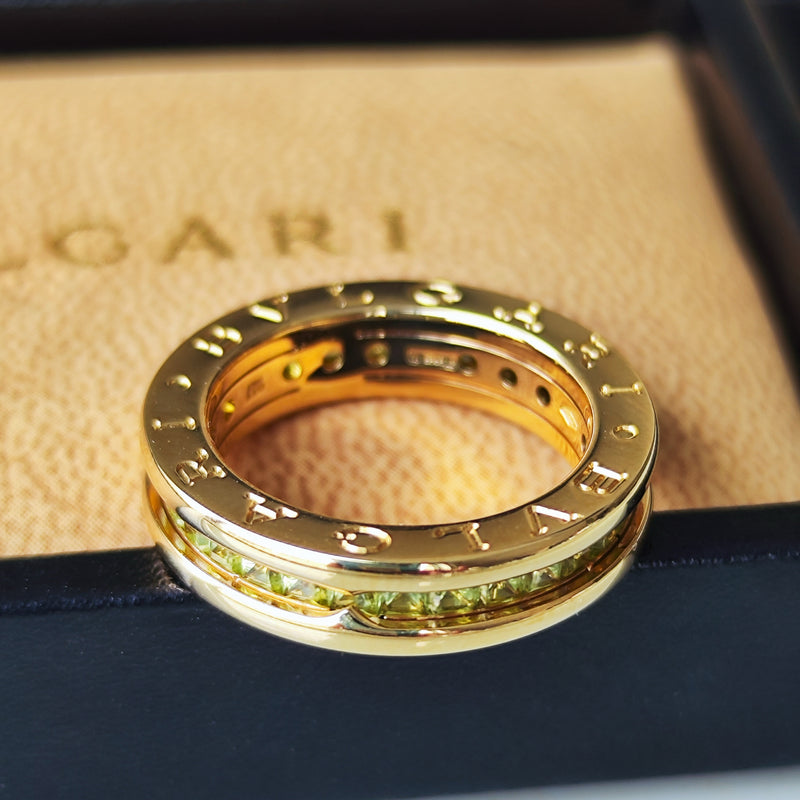 BVLGARI ブルガリ B-ZERO1 ビーゼロワン ペリドット 18金YG 10号