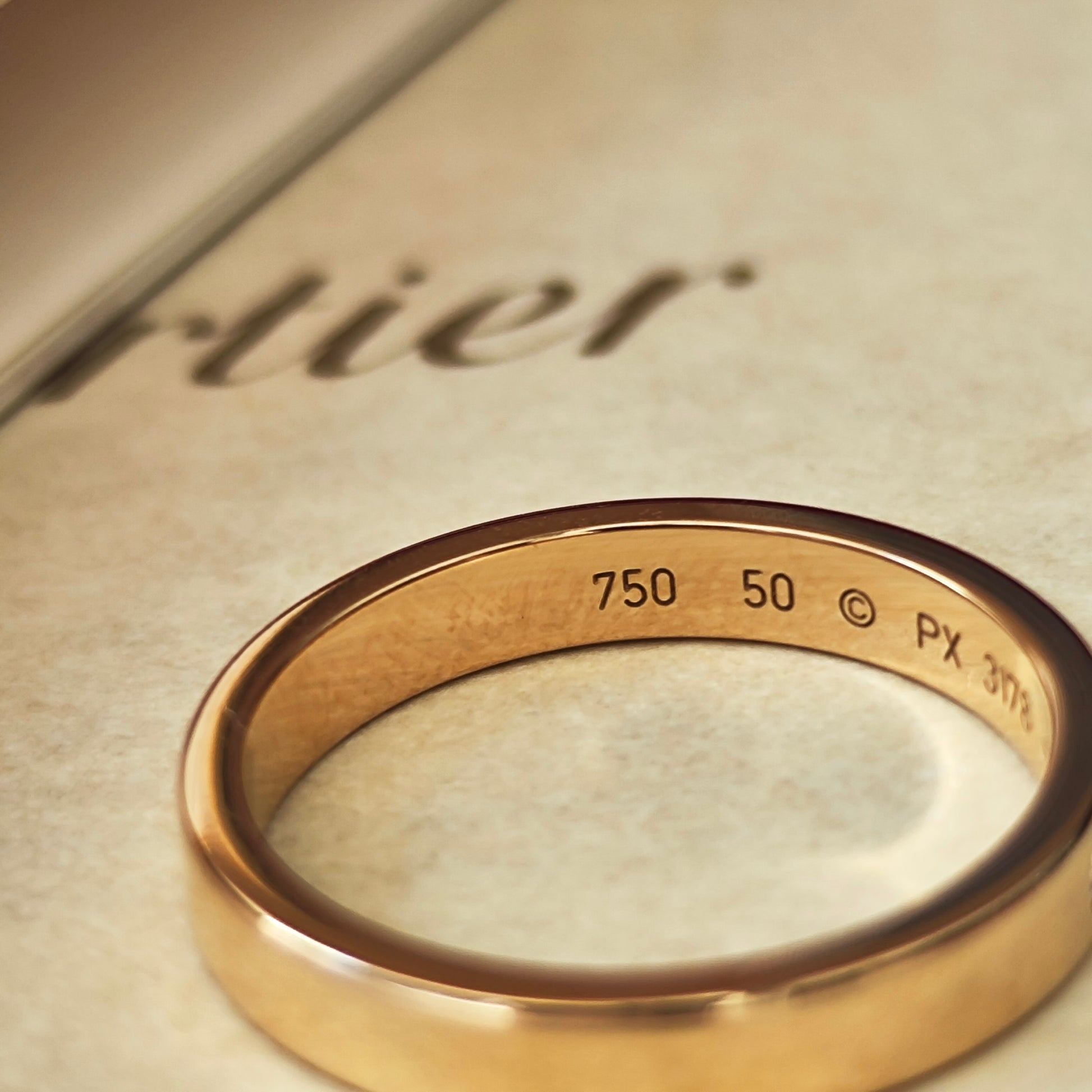 Cartier カルティエ Cドゥ ダイヤモンド リング 18金PG 50
