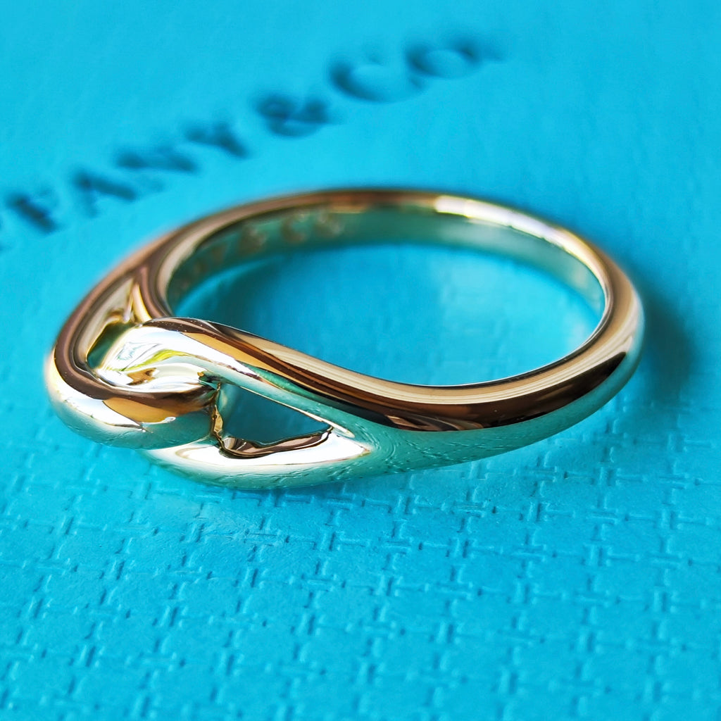 【オールドティファニー】TIFFANY&Co
ティファニー ノットリング ダブルループ 18金YG