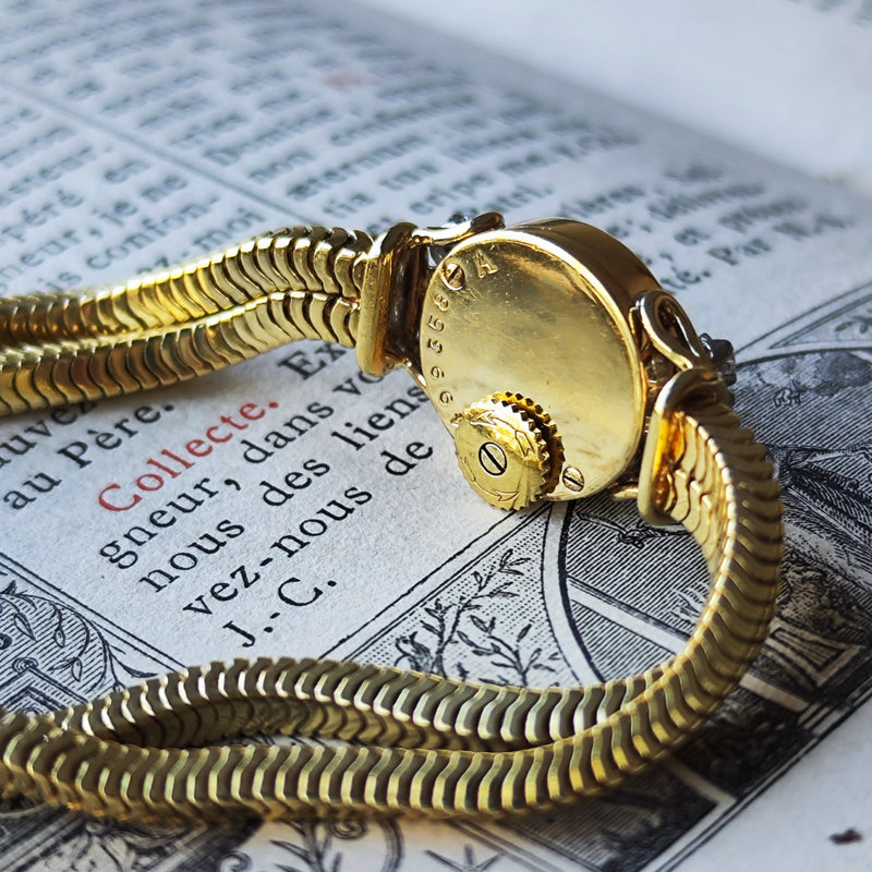 【OH済み】JAEGER LE COULTRE ジャガー・ルクルト バックワインド 金無垢時計