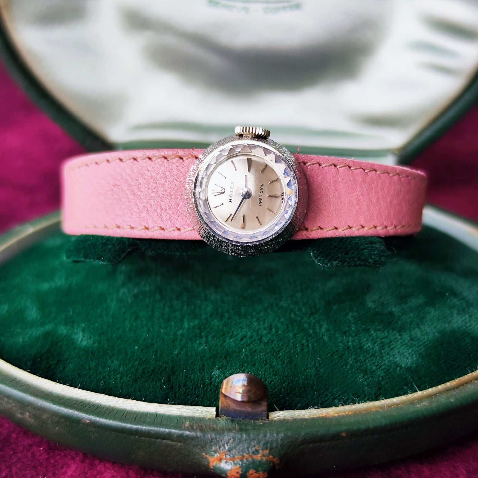 m*k様 ロレックス　カメレオン　18金無垢　カットガラス　手巻 ビンテージ ア ROLEX CHAMELEON】ロレックス カメレオン 18金無垢 手巻き腕時計 OH