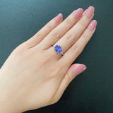 天然タンザナイト 天然ダイヤモンド リング