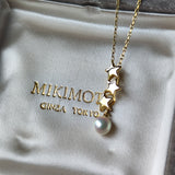 MIKIMOTO ミキモト あこや真珠 星のモチーフ ネックレス