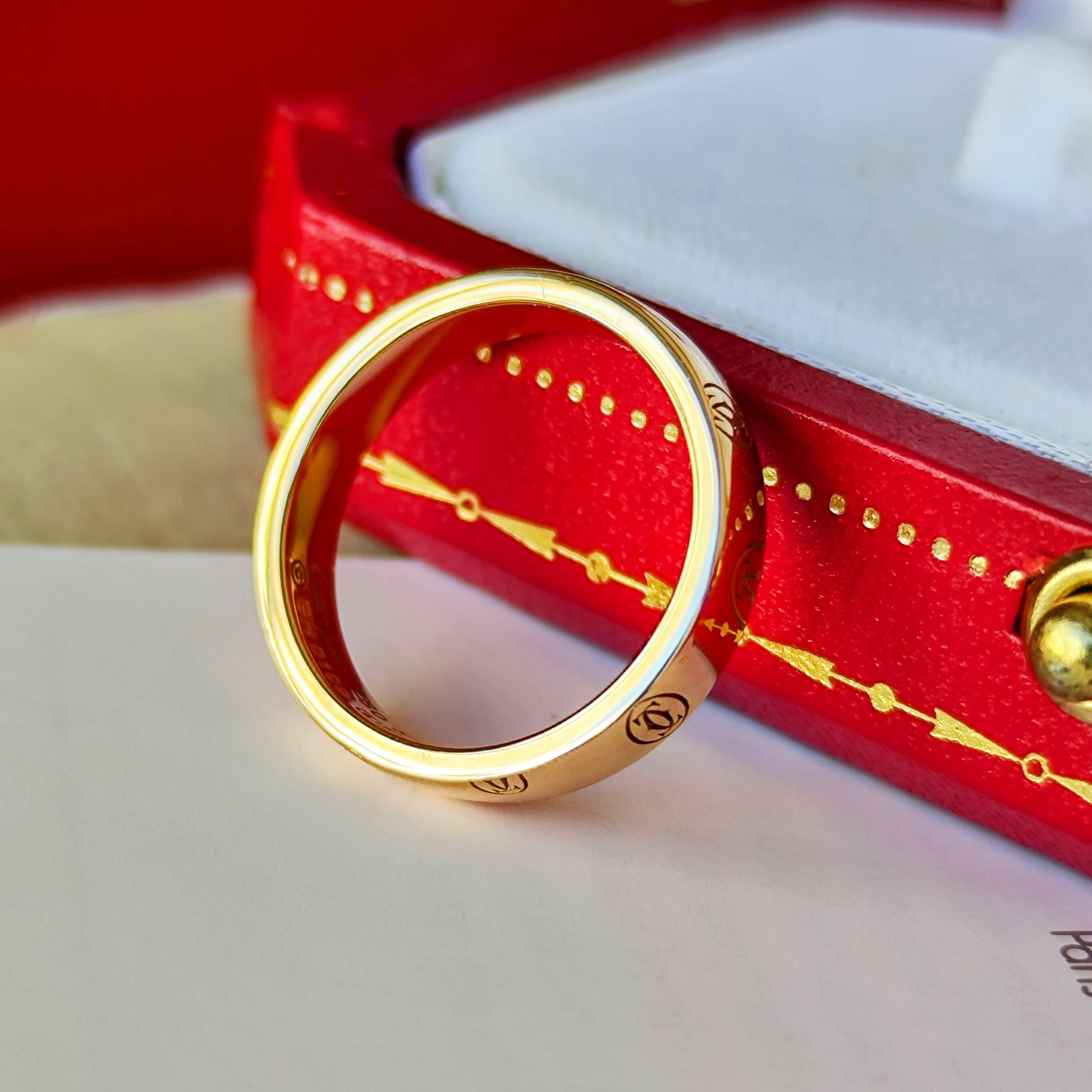 【Cartier 廃盤】カルティエ ハッピーバースデー リング 18金PG 11号