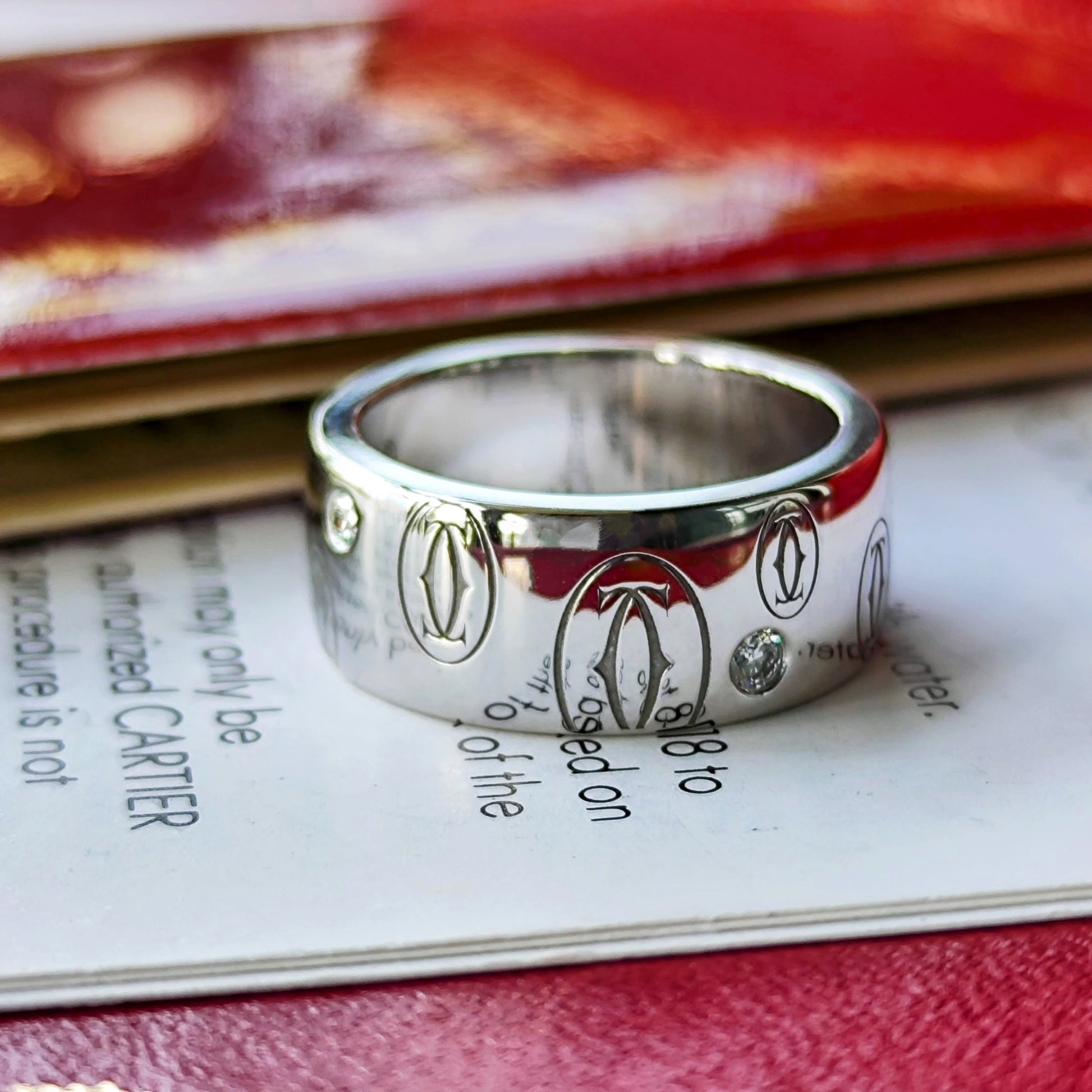 【Cartier 廃盤 レア】Cartier カルティエ ハッピーバースデー ダイヤモンドリング K18WG 51