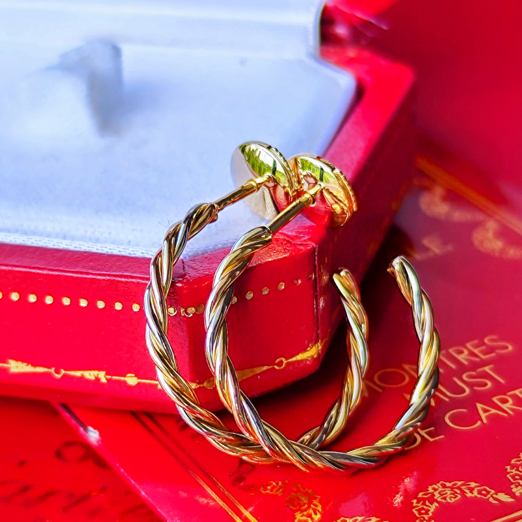 Cartier カルティエ トリニティ ツイストフープピアス