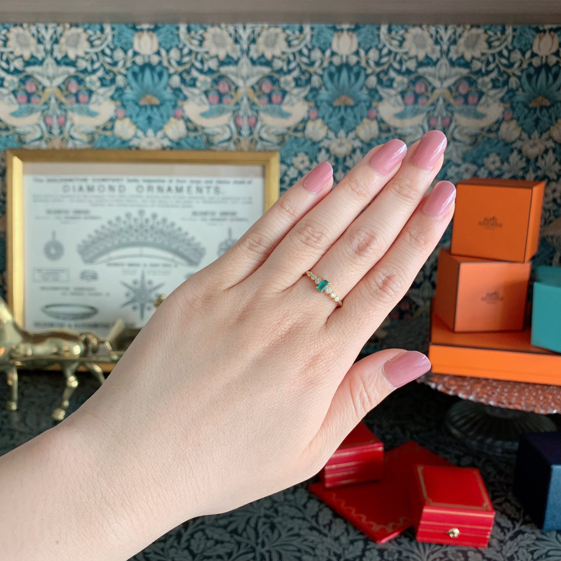 【コロンビア産】天然エメラルド 天然ダイヤモンド リング