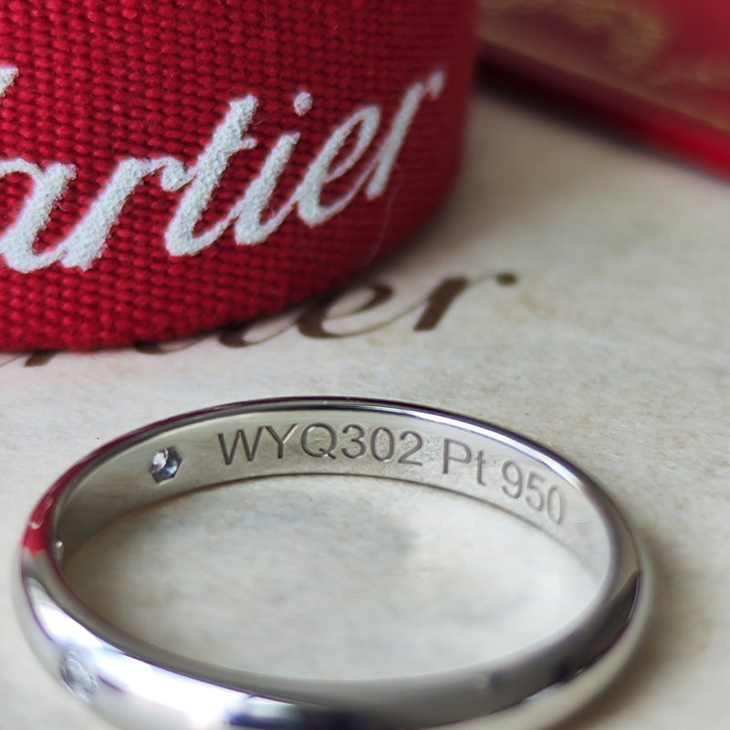 人気商品の中古品・新品・未使用品 Cartier Mico – 3石 天然ダイヤモンド バンドリング カルティエ アクセサリー