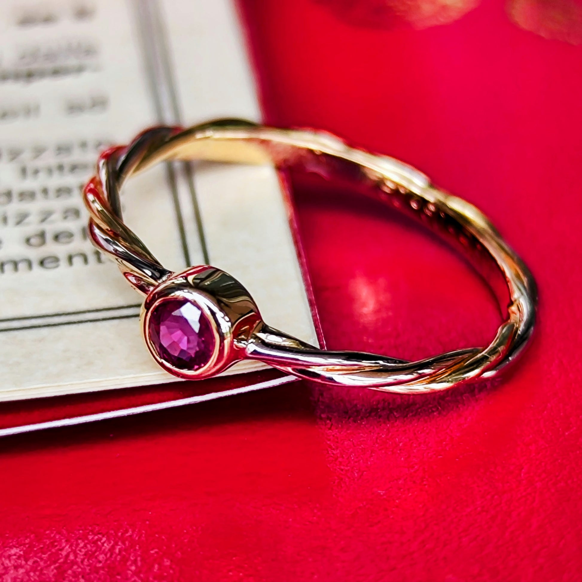 Cartier カルティエ スリーカラーツイストリング ルビー 50