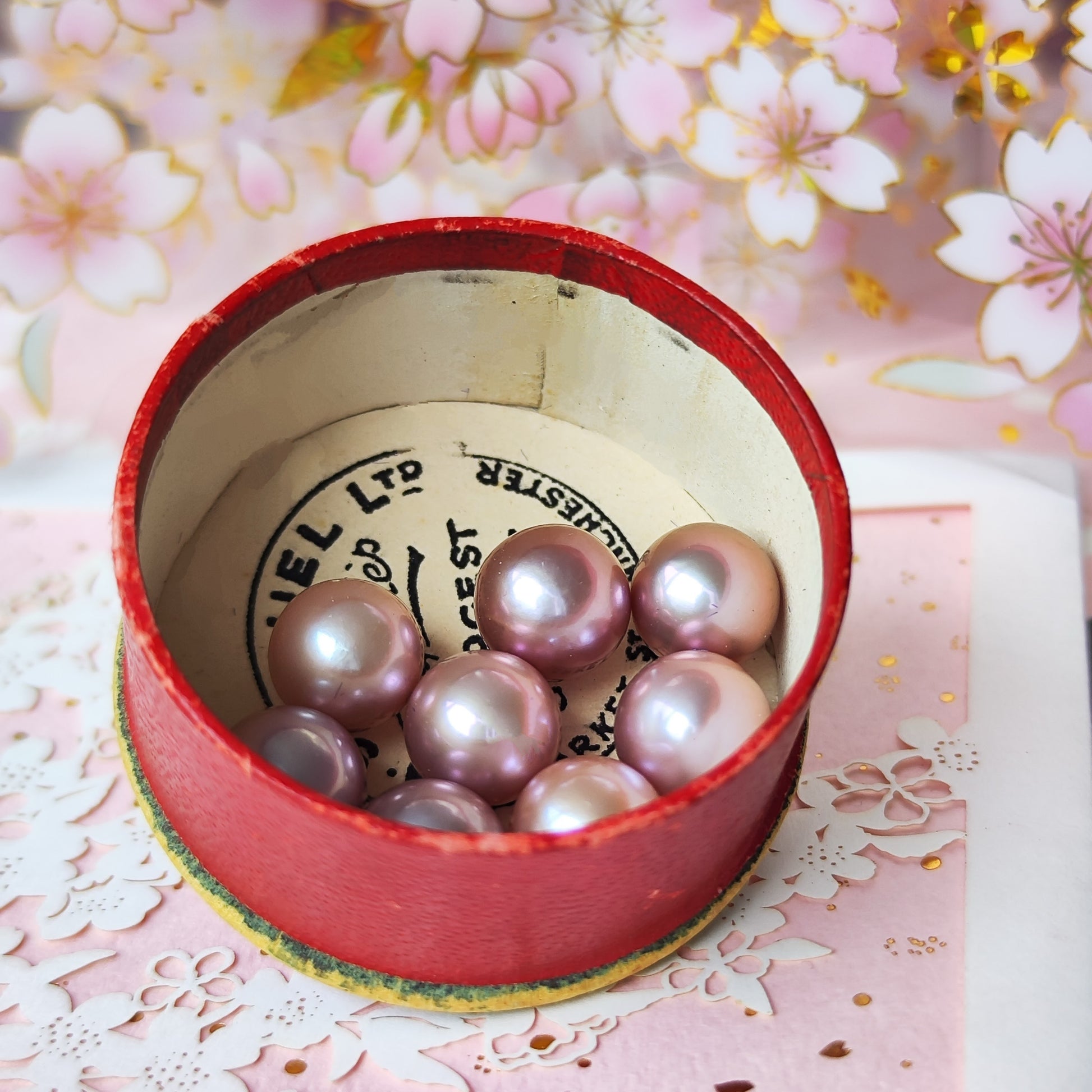 【さくらパール】夜桜 18金ピアス