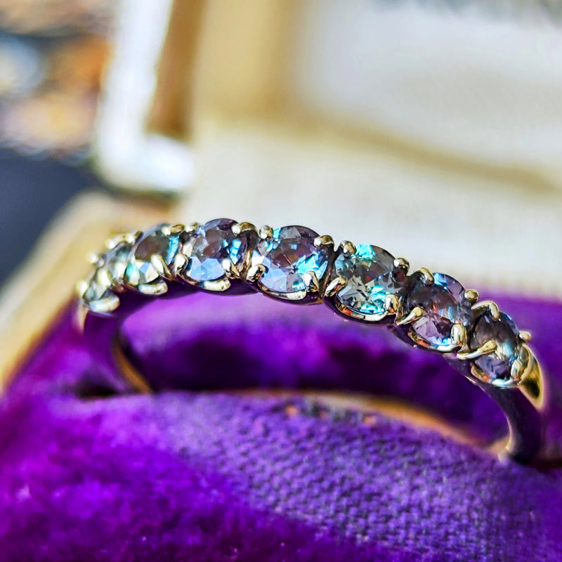 【アトリエオープン記念】天然アレキサンドライト 0.72ct 一文字リング