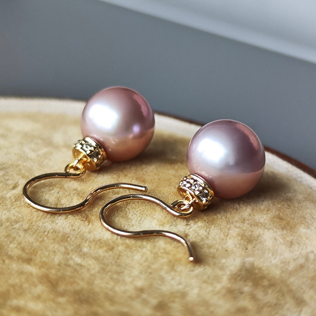【さくらパール 】花の雫 18金ピアス
