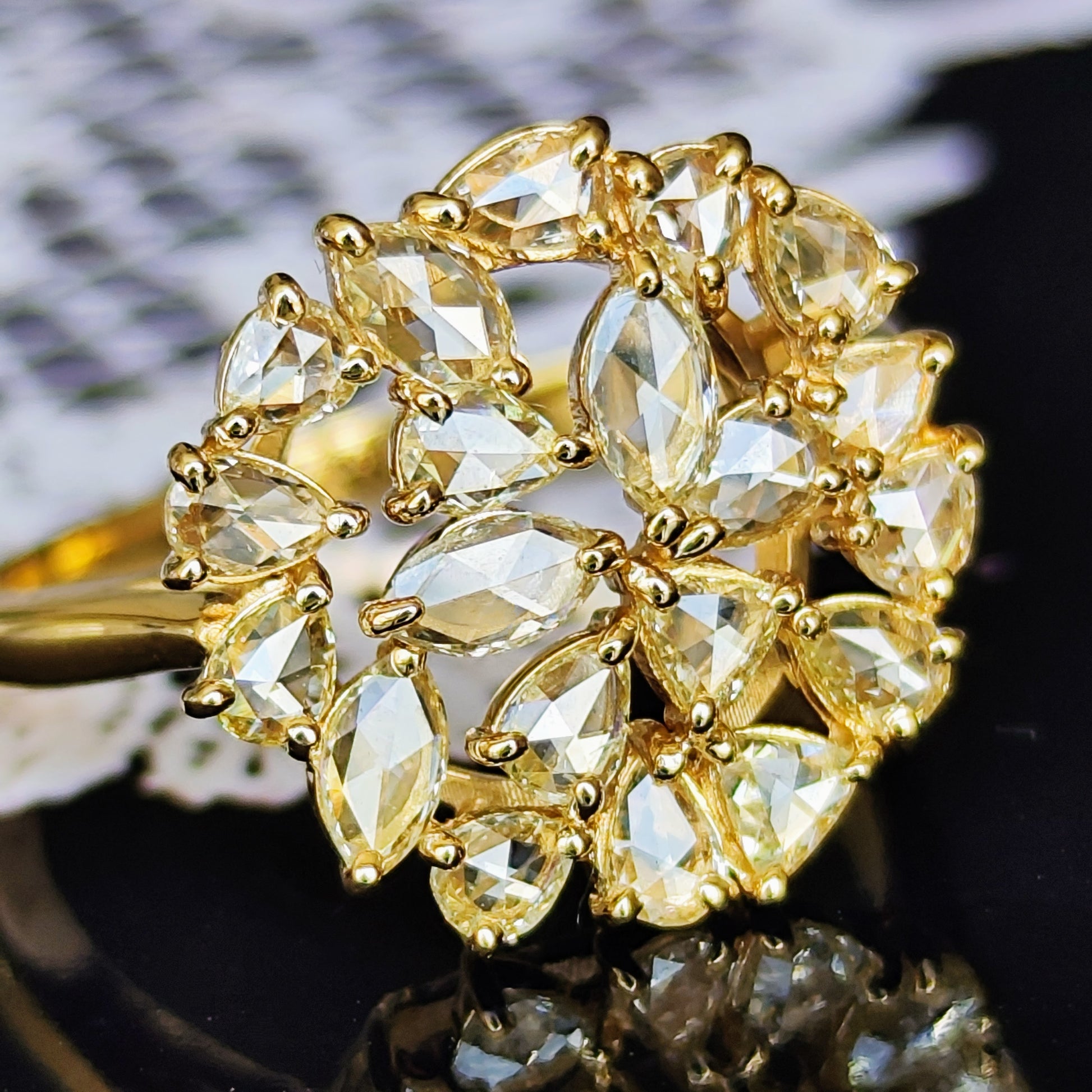 【お値下げ】ローズカット 天然ダイヤモンド 1.03ct リング