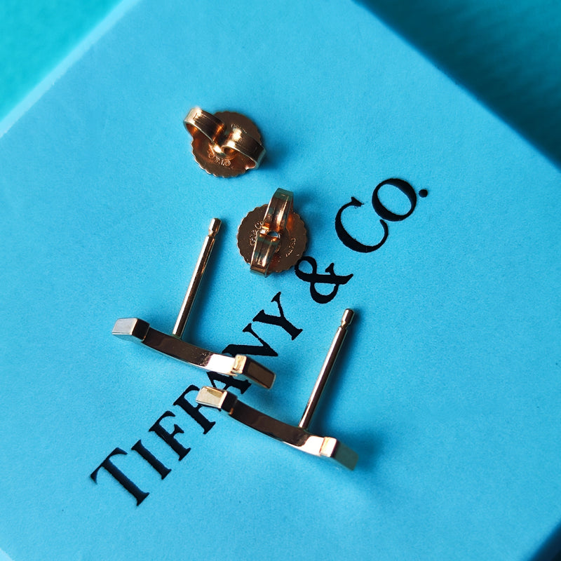 TIFFANY &Co ティファニー Tスマイル ピアス 18金PG