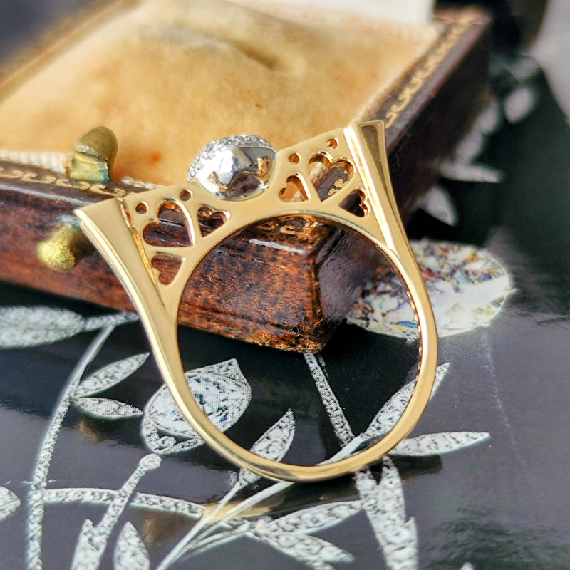 天然ルビー 天然ダイヤモンド 18金リング