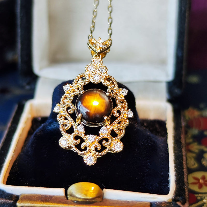 【魅惑の黒い宝石】天然ブラックスターサファイア 天然ダイヤモンド ネックレス