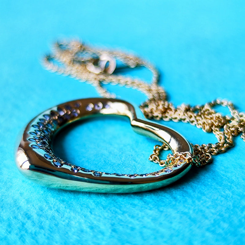 TIFFANY &Co ティファニー オープンハート ダイヤモンド ネックレス