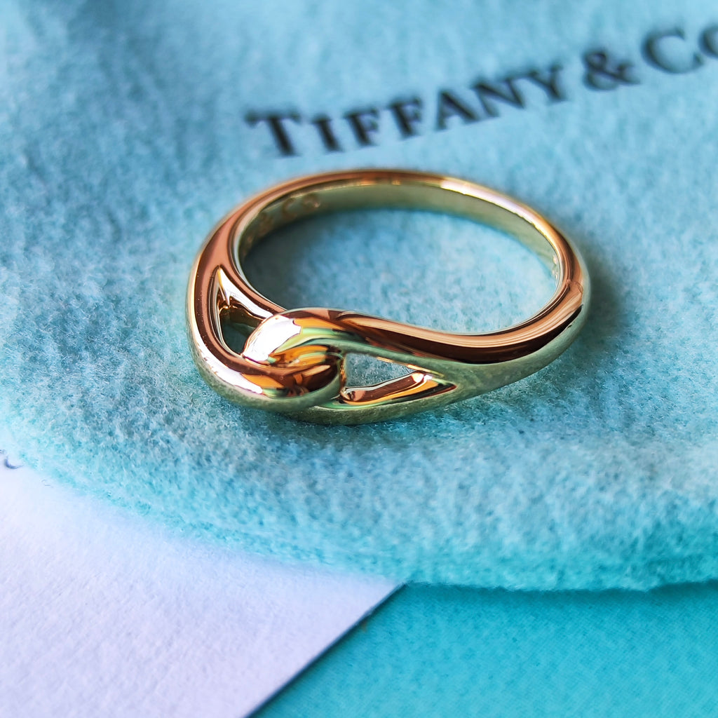【オールドティファニー】TIFFANY&Co
ティファニー ノットリング ダブルループ 18金YG