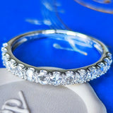 【ローズカット】天然ダイヤモンド ハーフエタニティリング プラチナ