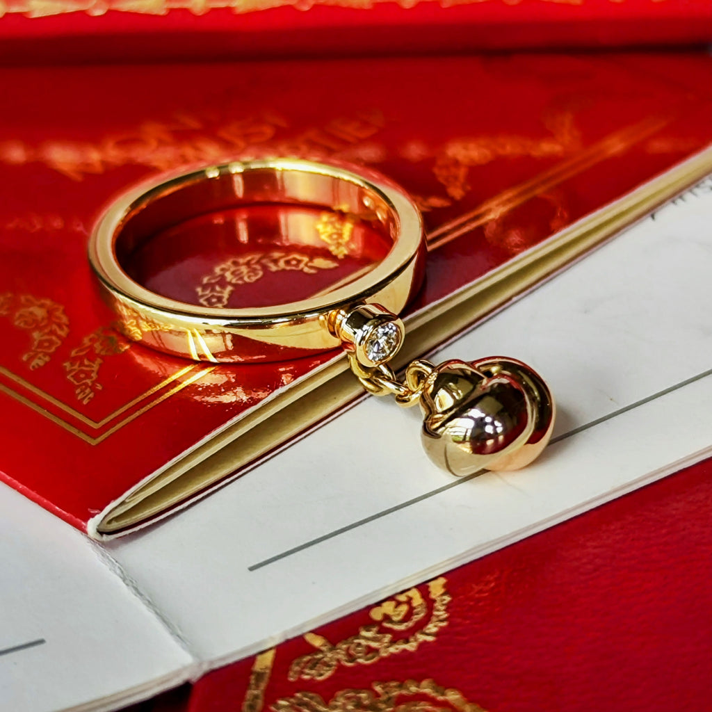 Cartier カルティエ ベビートリニティパンピーユ ダイヤモンド リング 48