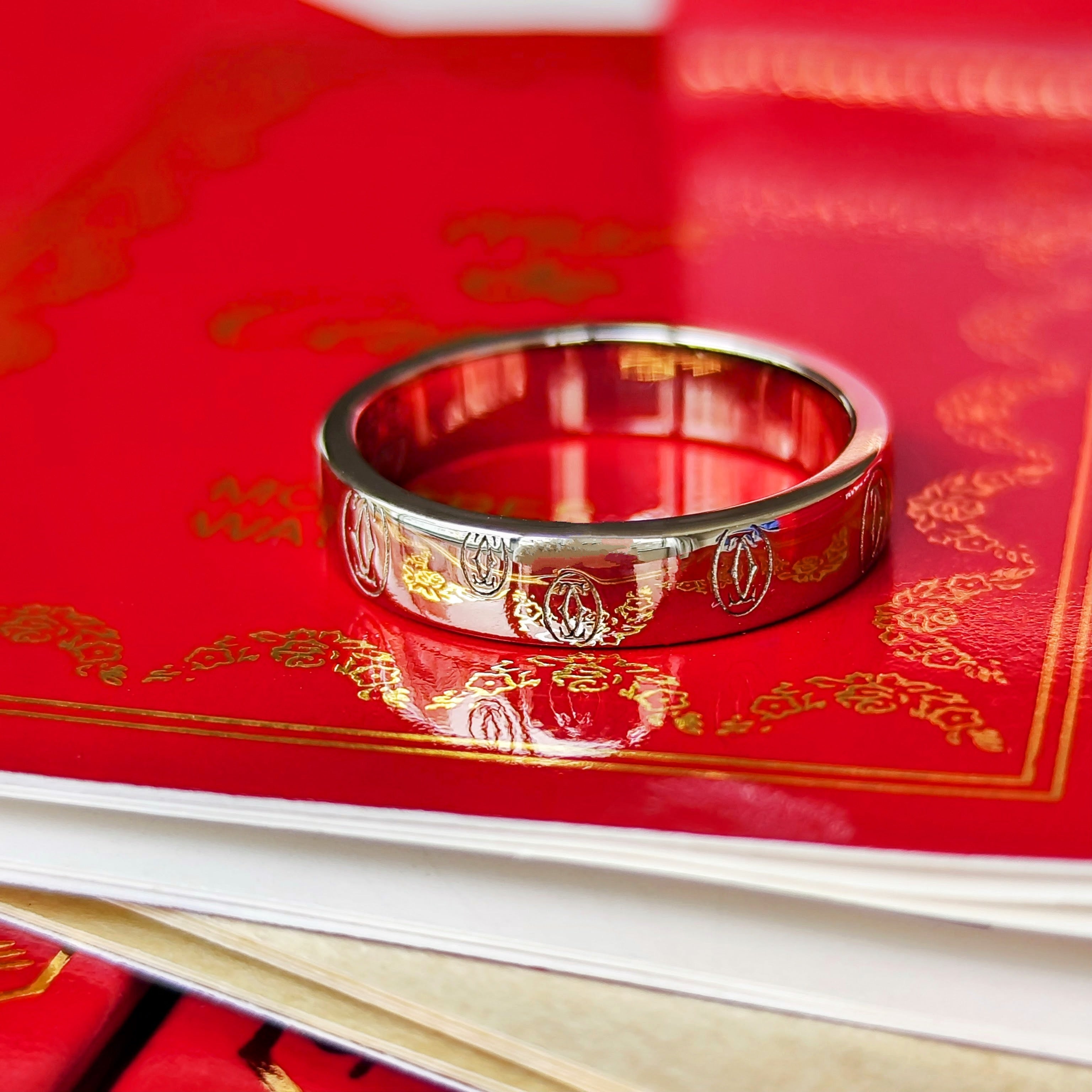 Cartier 廃盤】カルティエ ハッピーバースデー リング 18金WG 52