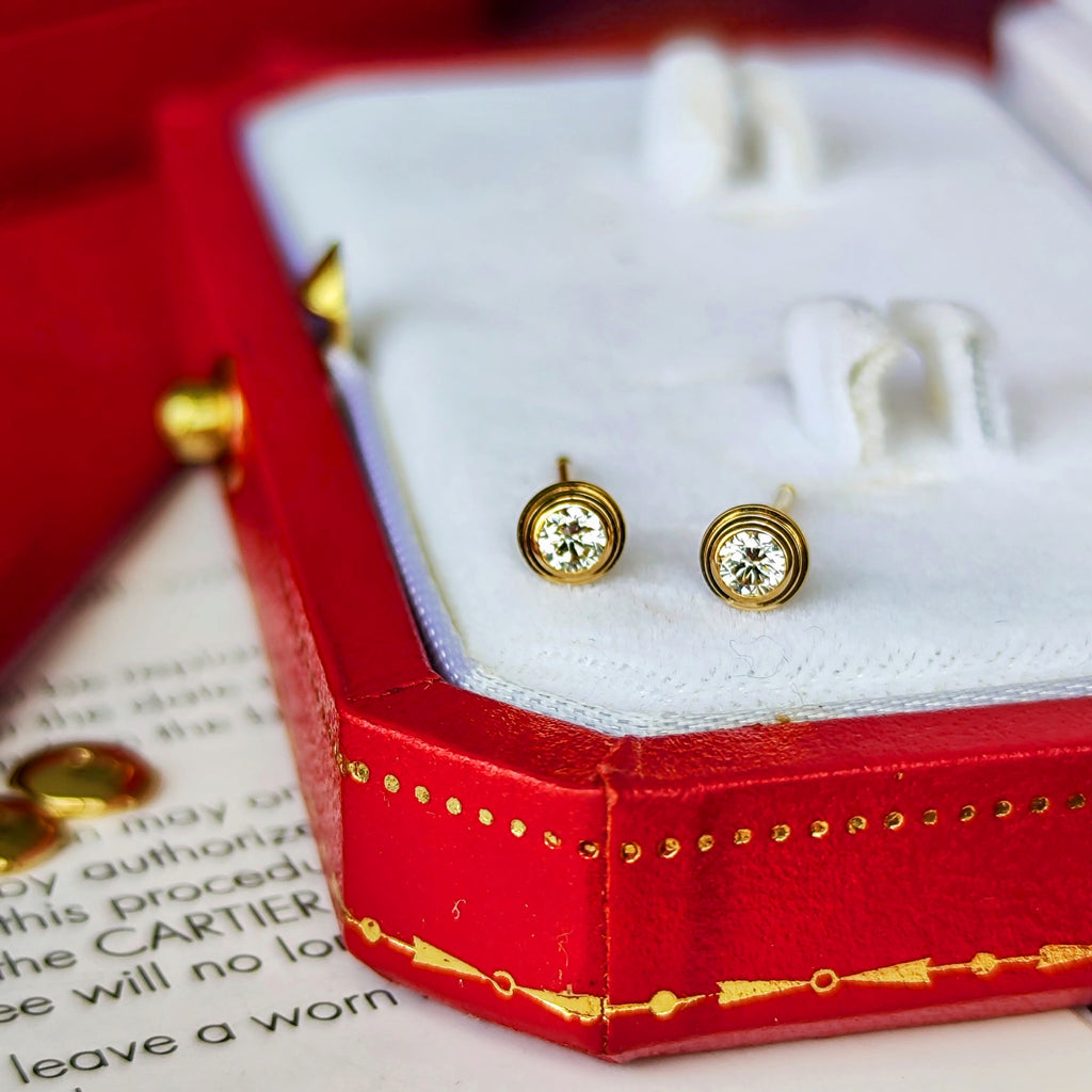 Cartier カルティエ ダムール XS ピアス 18金YG