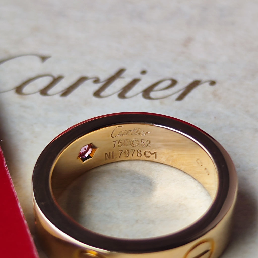 Cartier カルティエ ラブリング ピンクサファイア 18金PG 52