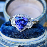 天然タンザナイト 1.91ct 天然ダイヤモンド リング